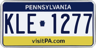 PA license plate KLE1277