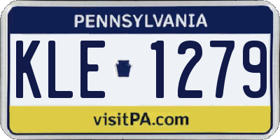 PA license plate KLE1279