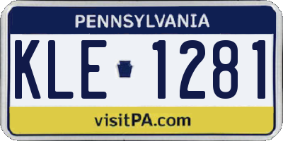 PA license plate KLE1281
