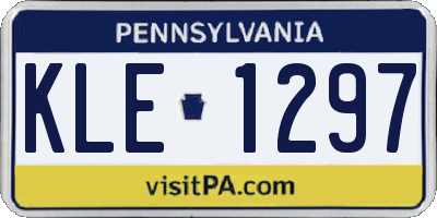 PA license plate KLE1297