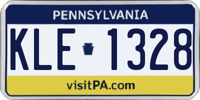 PA license plate KLE1328