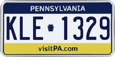 PA license plate KLE1329