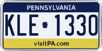 PA license plate KLE1330