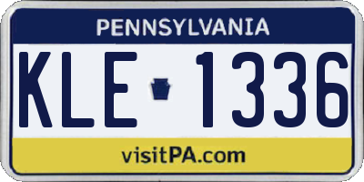 PA license plate KLE1336