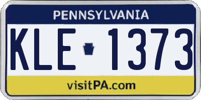 PA license plate KLE1373