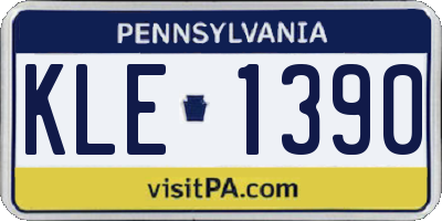 PA license plate KLE1390