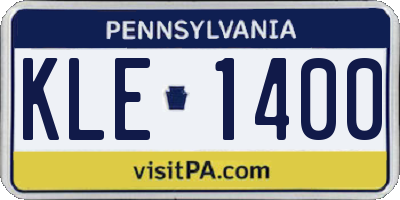 PA license plate KLE1400