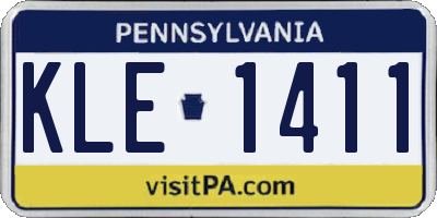 PA license plate KLE1411