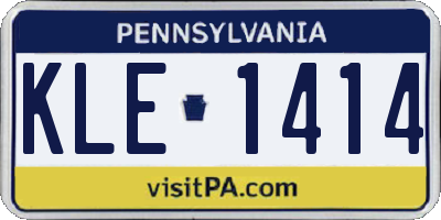 PA license plate KLE1414