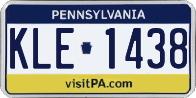 PA license plate KLE1438