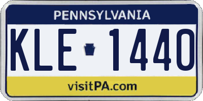 PA license plate KLE1440