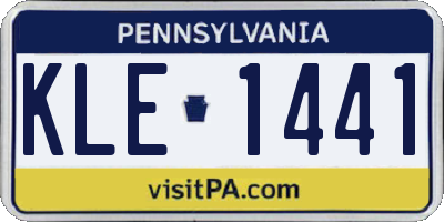 PA license plate KLE1441
