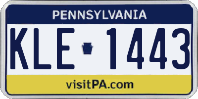 PA license plate KLE1443