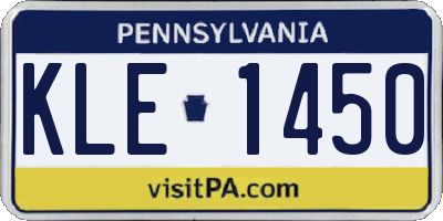 PA license plate KLE1450