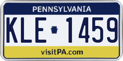 PA license plate KLE1459
