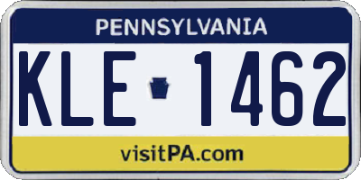 PA license plate KLE1462
