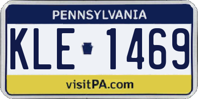 PA license plate KLE1469
