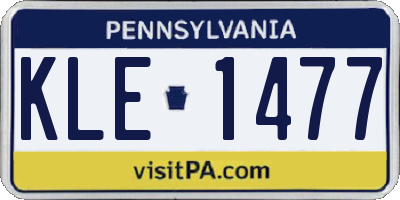 PA license plate KLE1477