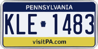 PA license plate KLE1483