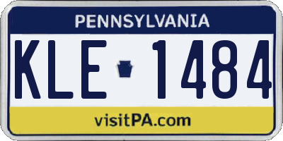 PA license plate KLE1484