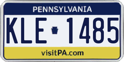 PA license plate KLE1485