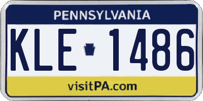 PA license plate KLE1486
