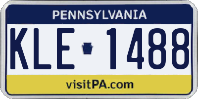 PA license plate KLE1488