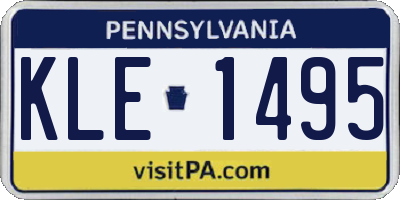 PA license plate KLE1495