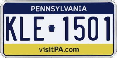 PA license plate KLE1501