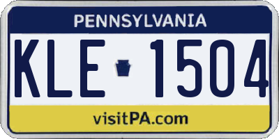 PA license plate KLE1504