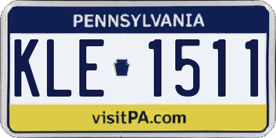 PA license plate KLE1511