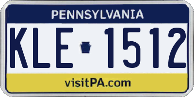 PA license plate KLE1512