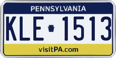 PA license plate KLE1513