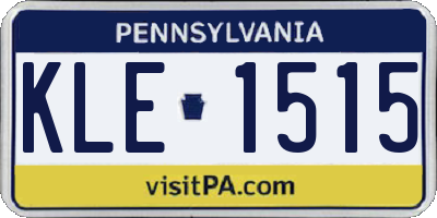 PA license plate KLE1515