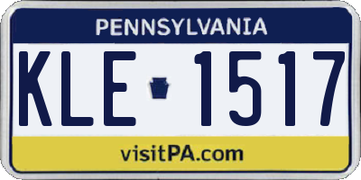 PA license plate KLE1517