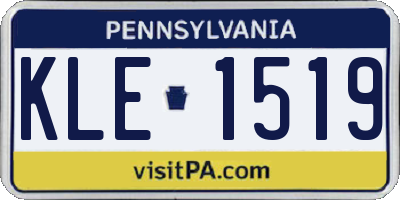 PA license plate KLE1519