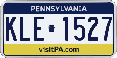 PA license plate KLE1527