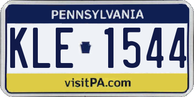 PA license plate KLE1544