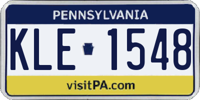PA license plate KLE1548