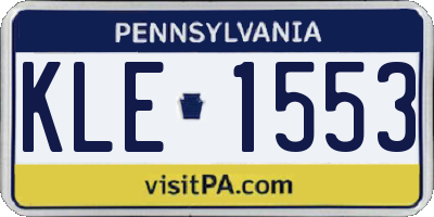 PA license plate KLE1553