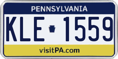 PA license plate KLE1559