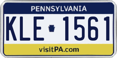 PA license plate KLE1561