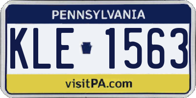 PA license plate KLE1563