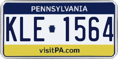 PA license plate KLE1564