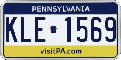PA license plate KLE1569
