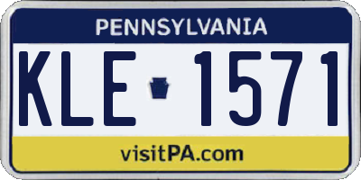 PA license plate KLE1571