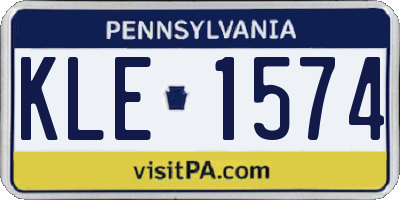 PA license plate KLE1574