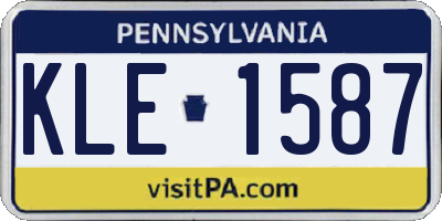 PA license plate KLE1587