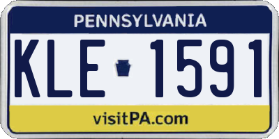PA license plate KLE1591