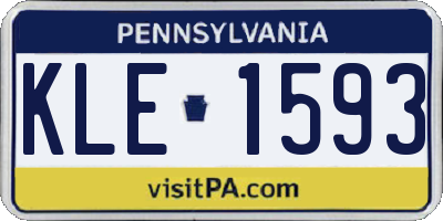 PA license plate KLE1593